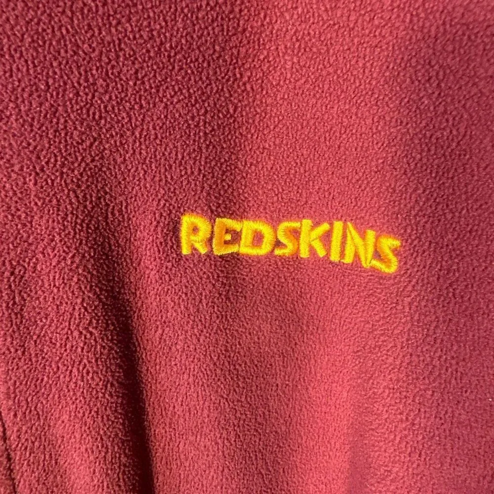 Washington Redskins Fleece Jacket‎ Medium Mens Burgundy Full Zip Pockets NFL